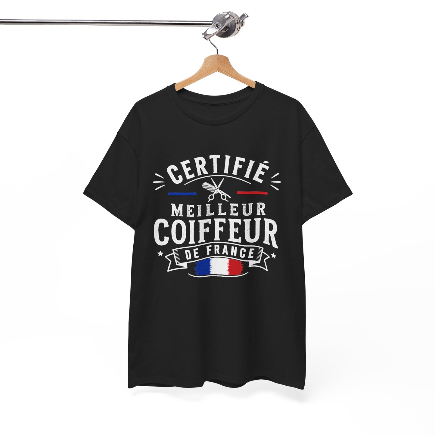 Tee Shirt Homme Coiffeur Cadeau Métier Coiffure Professionnel Salon Barbier Ciseaux France