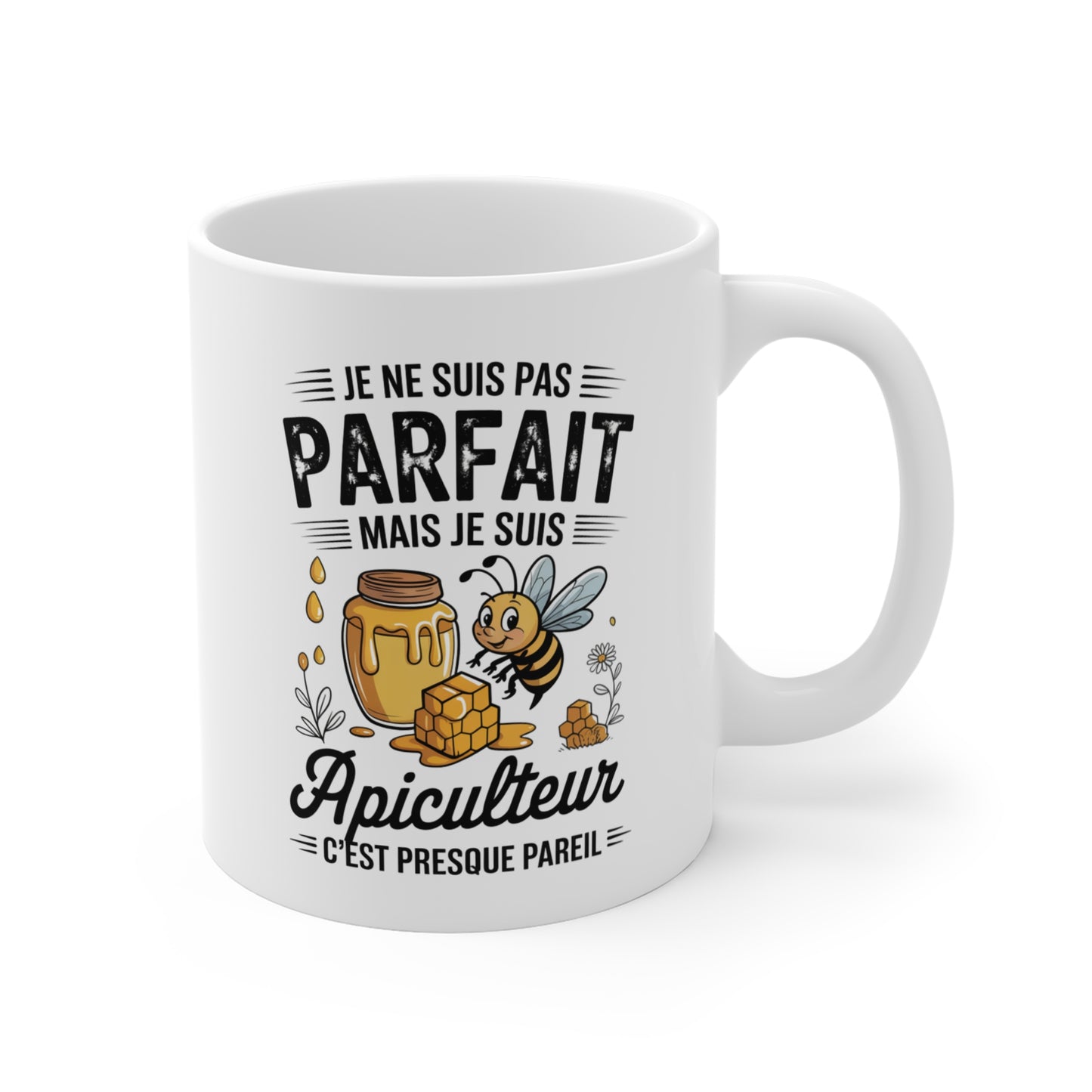 Tasse Je Ne Suis Pas Parfait Mais Je Suis Apiculteur – Mug Abeille Humour – Cadeau Apiculture Homme Femme 325ml