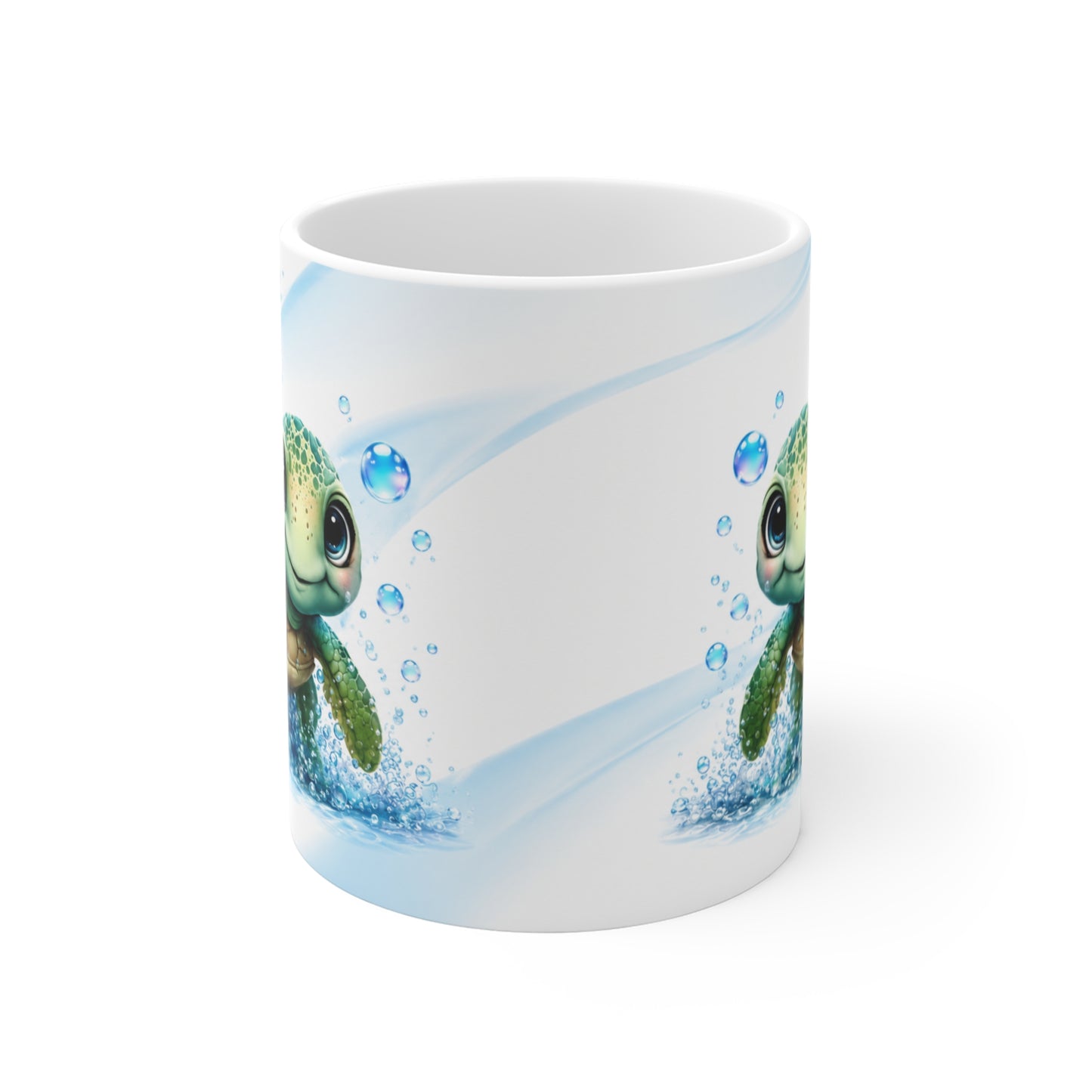 Tasse Tortue Marine Kawaii – Mug Animal Marin Mignon – Cadeau Enfant Homme Femme 325ml