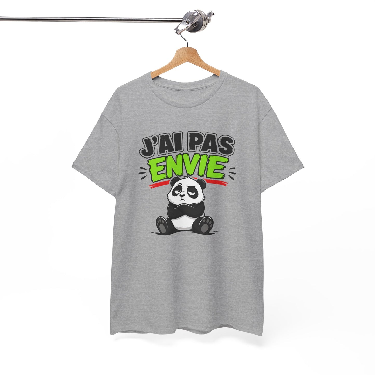 T-Shirt Humour Panda J’ai Pas Envie – Tee Shirt Drôle Adulte Flemme Mauvaise Humeur Citation Fun Cadeau Collègue Homme Femme