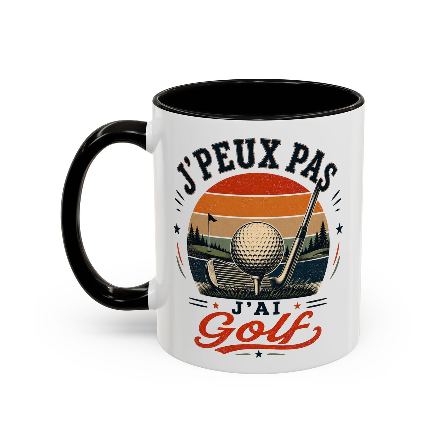 Tasse J’Peux Pas J’Ai Golf – Mug Golf Vintage Humoristique – Cadeau Golfeur Homme Femme 325ml