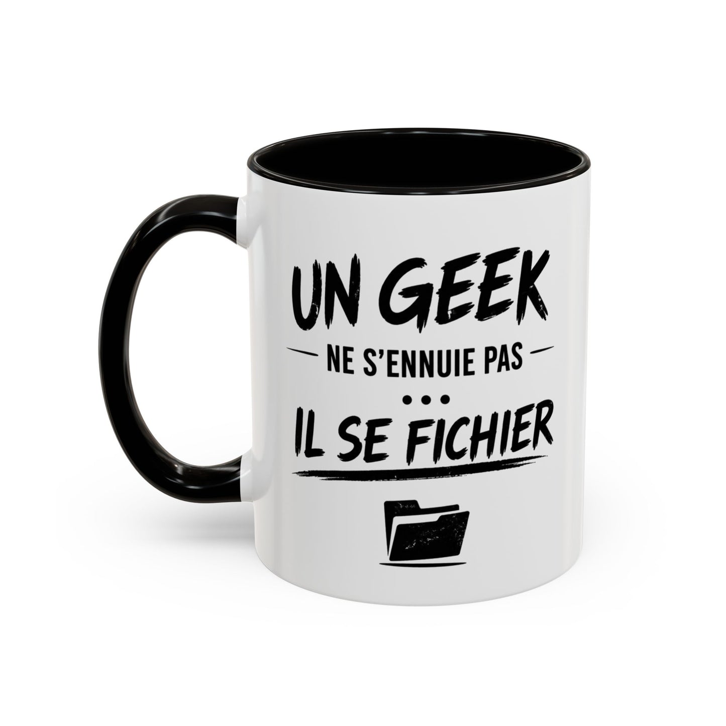 Mug Geek Informatique – Un Geek Ne S’ennuie Pas Il Se Fichier – Tasse Humour Développeur Gamer Programmation Cadeau Original Céramique 325ml