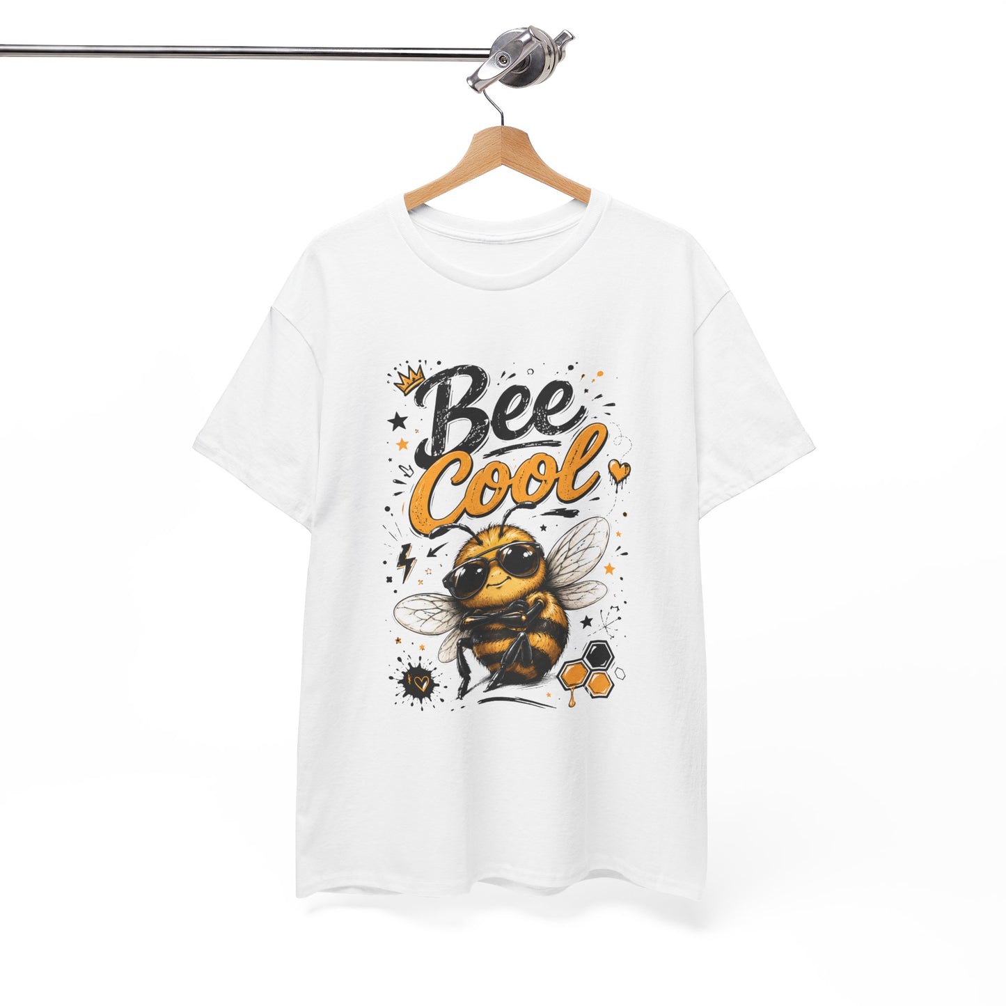 Tee Shirt Bee Cool Abeille Humour – T-Shirt Animal Mignon avec Lunettes – Cadeau Homme Femme Amateur d’Abeilles