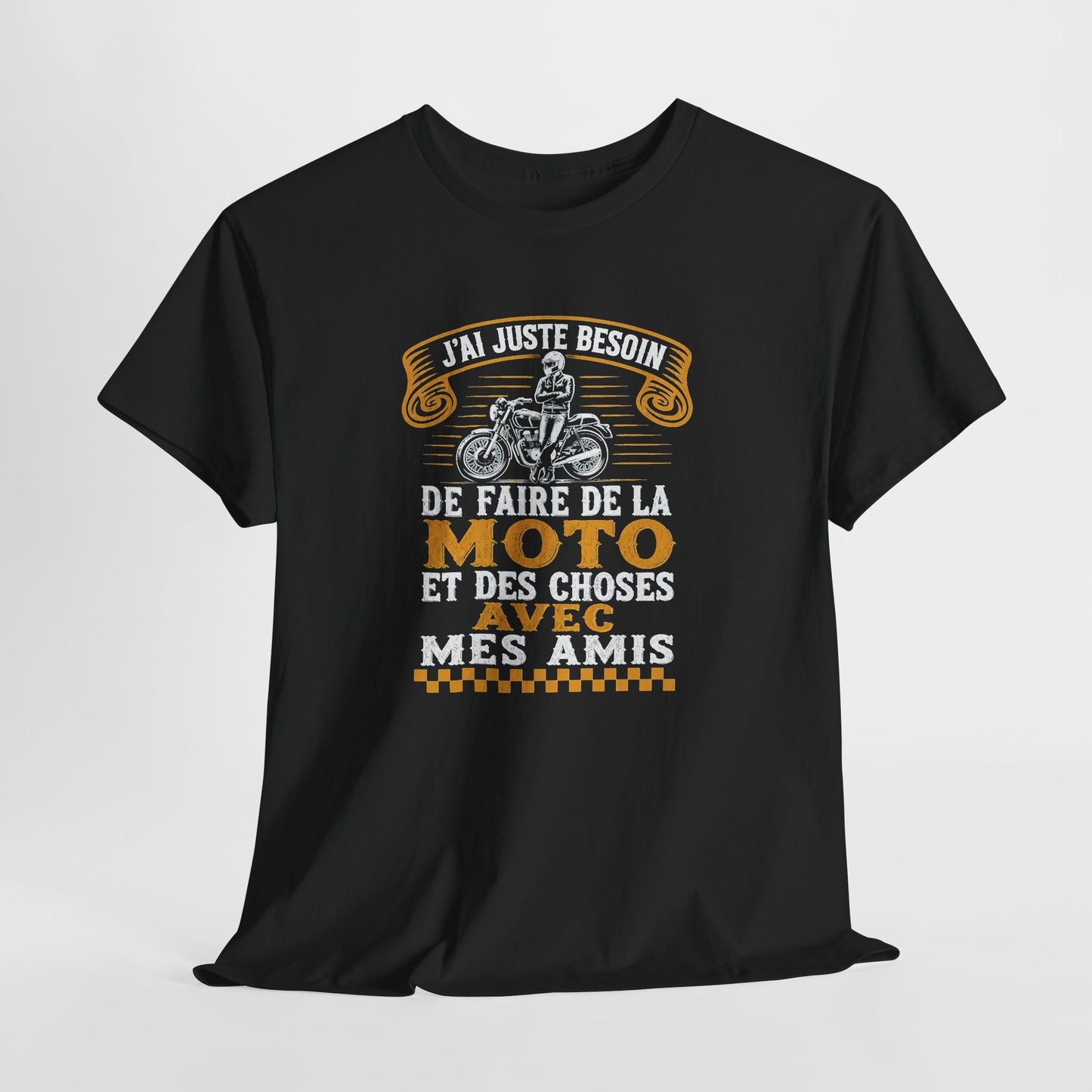 Tee Shirt Homme et Femme Motard Moto Biker Passion Deux Roues Balade entre Amis Idée Cadeau