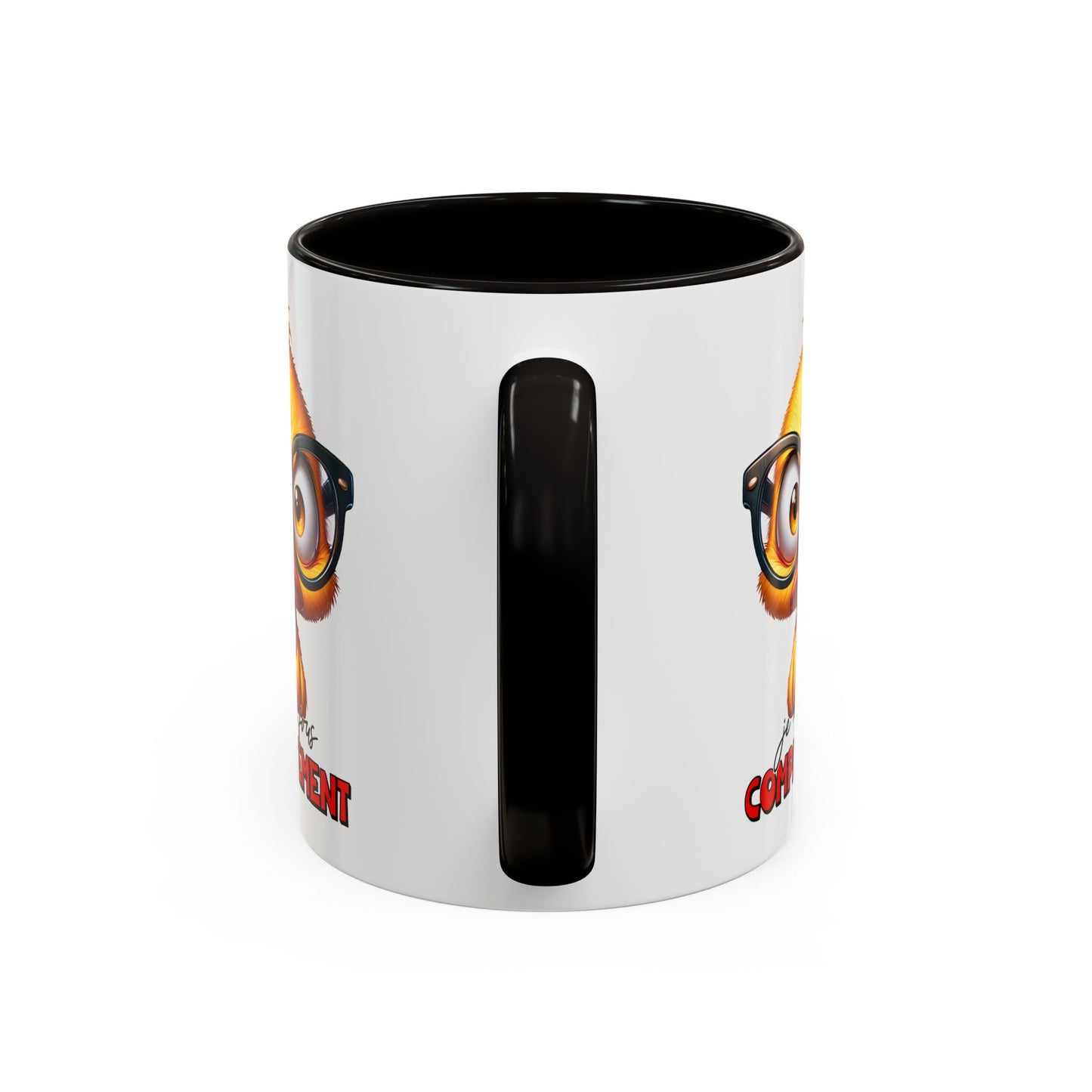 Tasse Je M’en Fous Complètement – Mug Canard Humour Geek Cartoon – Cadeau Drôle Homme Femme 325ml