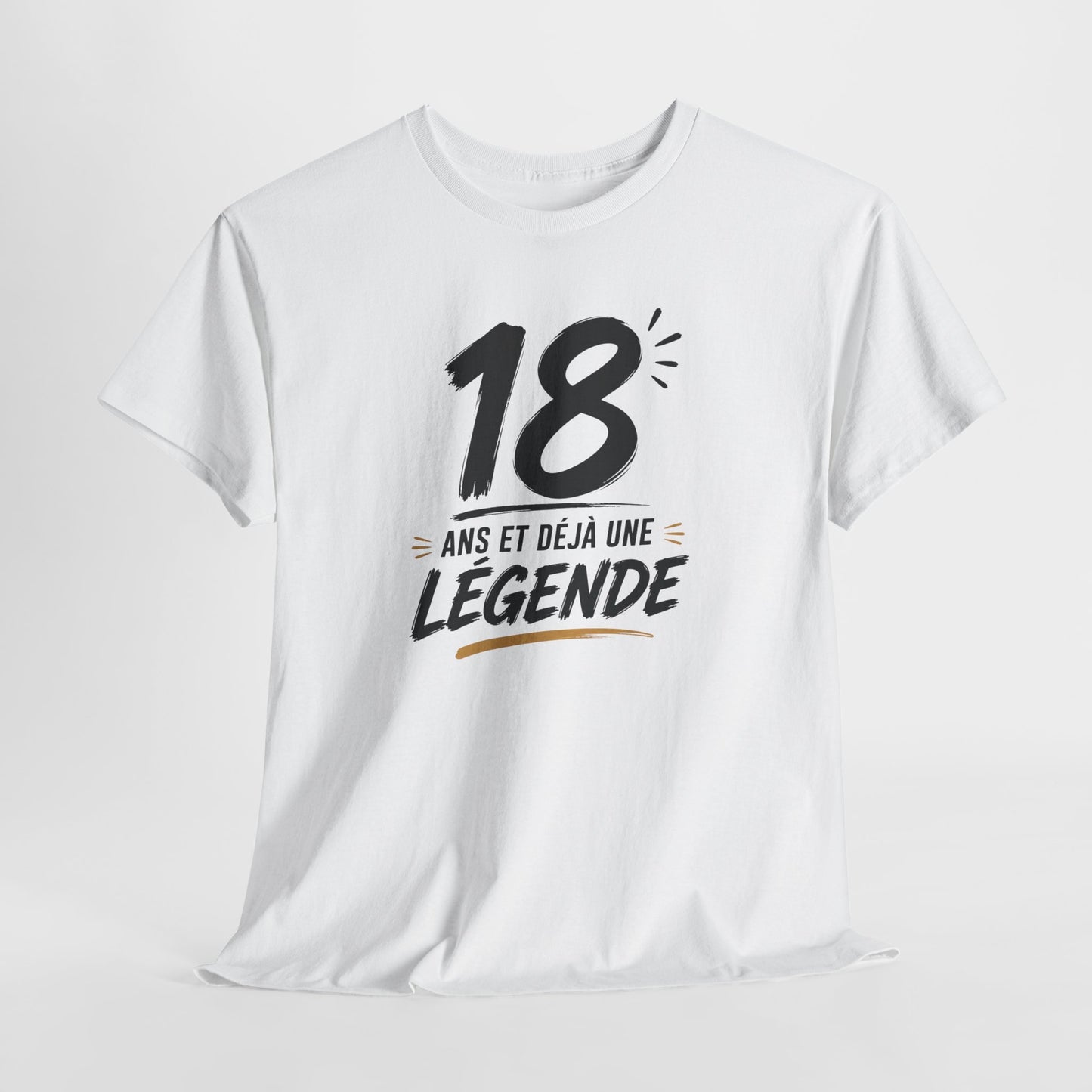 Tee-Shirt 18 Ans Homme et Femme – Cadeau Anniversaire 18ème Original – Idée Cadeau Majorité Jeune Adulte Humour