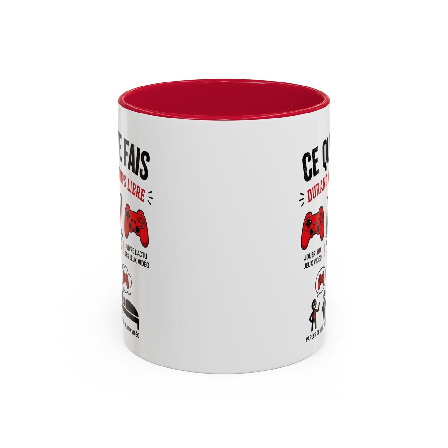 Mug Gamer Humour – Ce Que Je Fais Durant Mon Temps Libre – Tasse Jeux Vidéo Drôle Cadeau Original Céramique 325ml