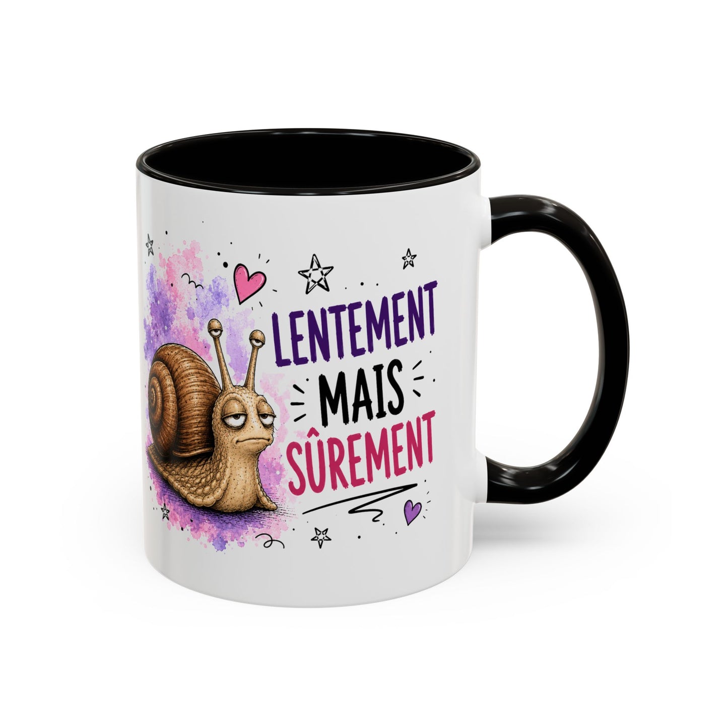 Tasse Escargot Drôle Homme Femme – Mug Lentement Mais Sûrement – Cadeau Humour Motivation 325 ml
