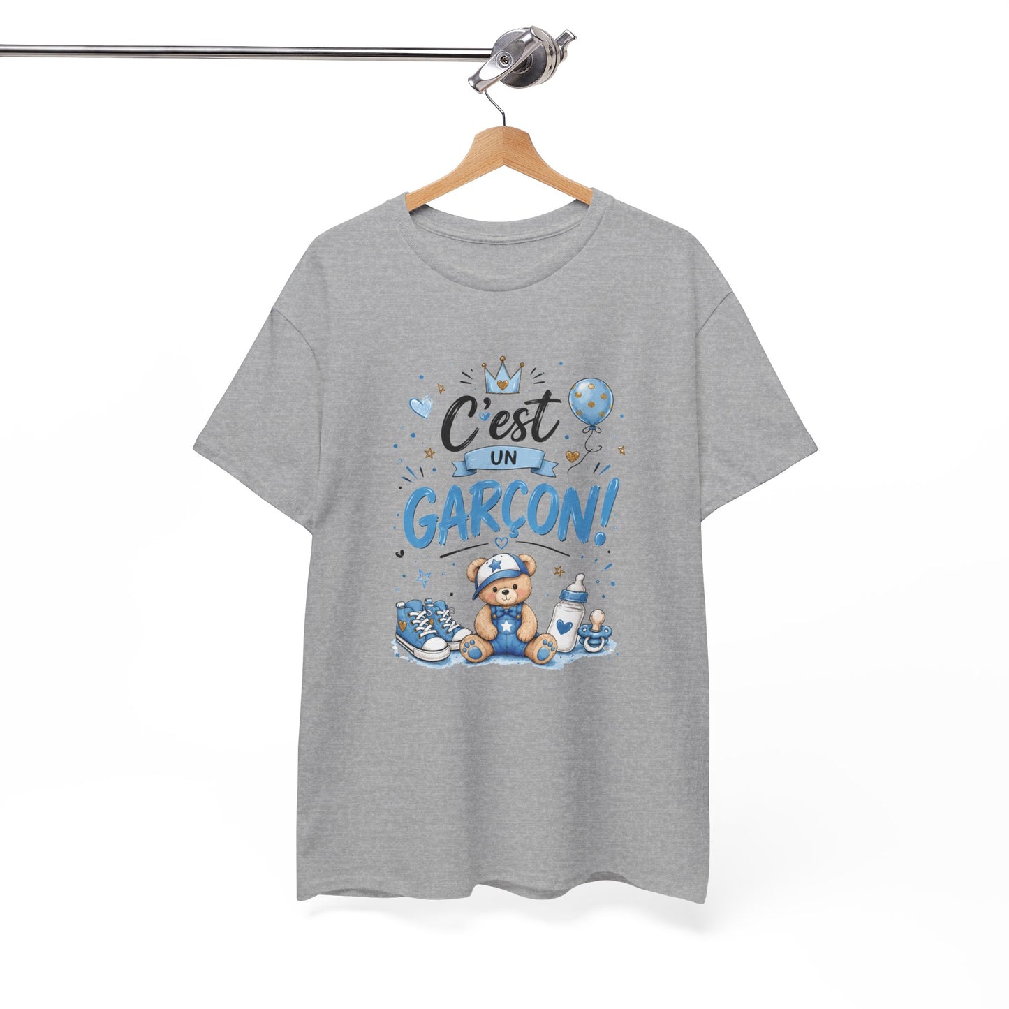 Tee Shirt Annonce Grossesse Homme et Femme Révélation Sexe Enfant C'est Un Garçon Future Maman Futur Papa Cadeau
