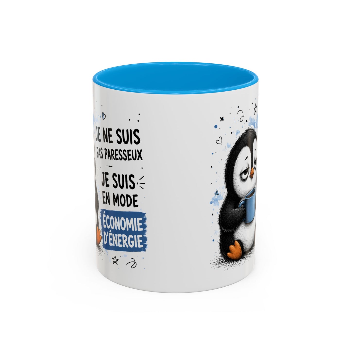 Tasse Pingouin Drôle Homme Femme – Mug Je Ne Suis Pas Paresseux Je Suis en Mode Économie d'Énergie – Cadeau Humour Café 325 ml