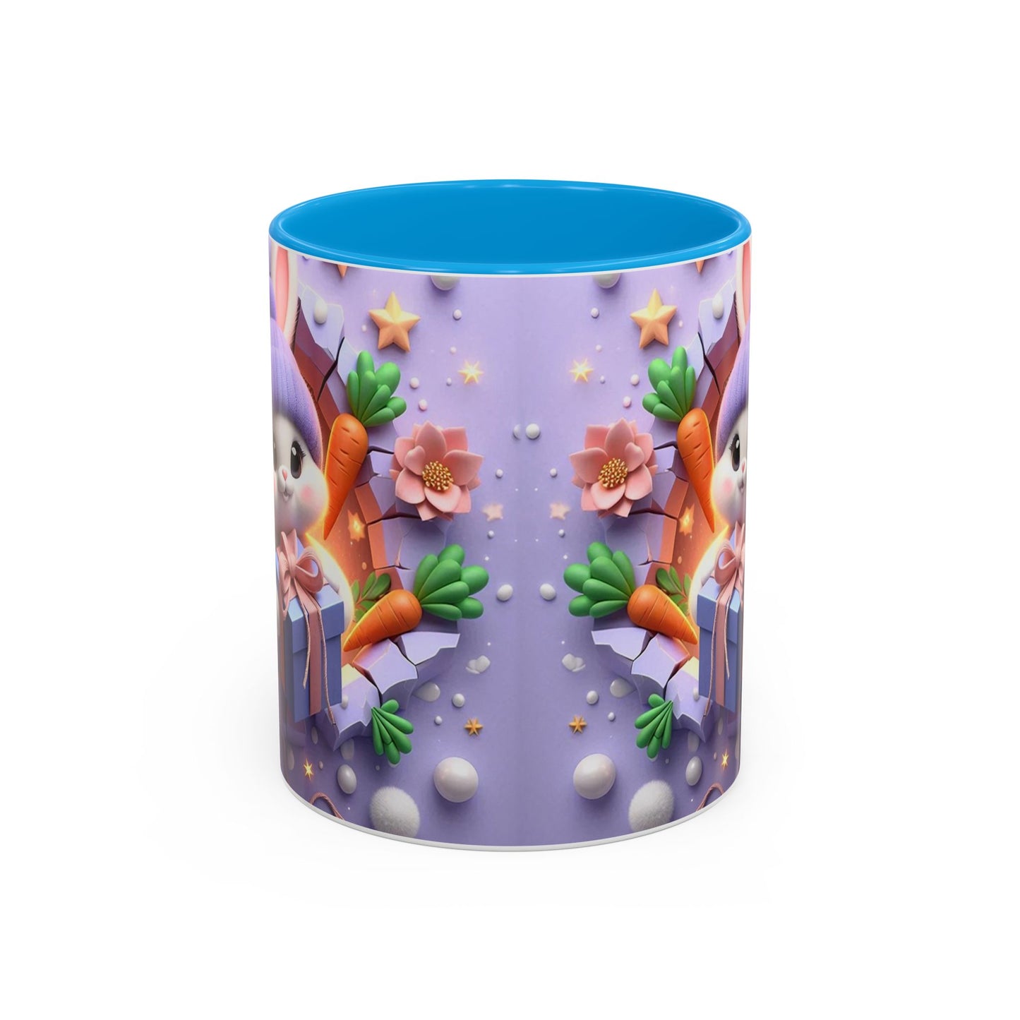 Mug Lapin Kawaii avec Cadeau – Tasse Bunny Adorable Style Pastel et Carottes – Cadeau Mignon 325ml