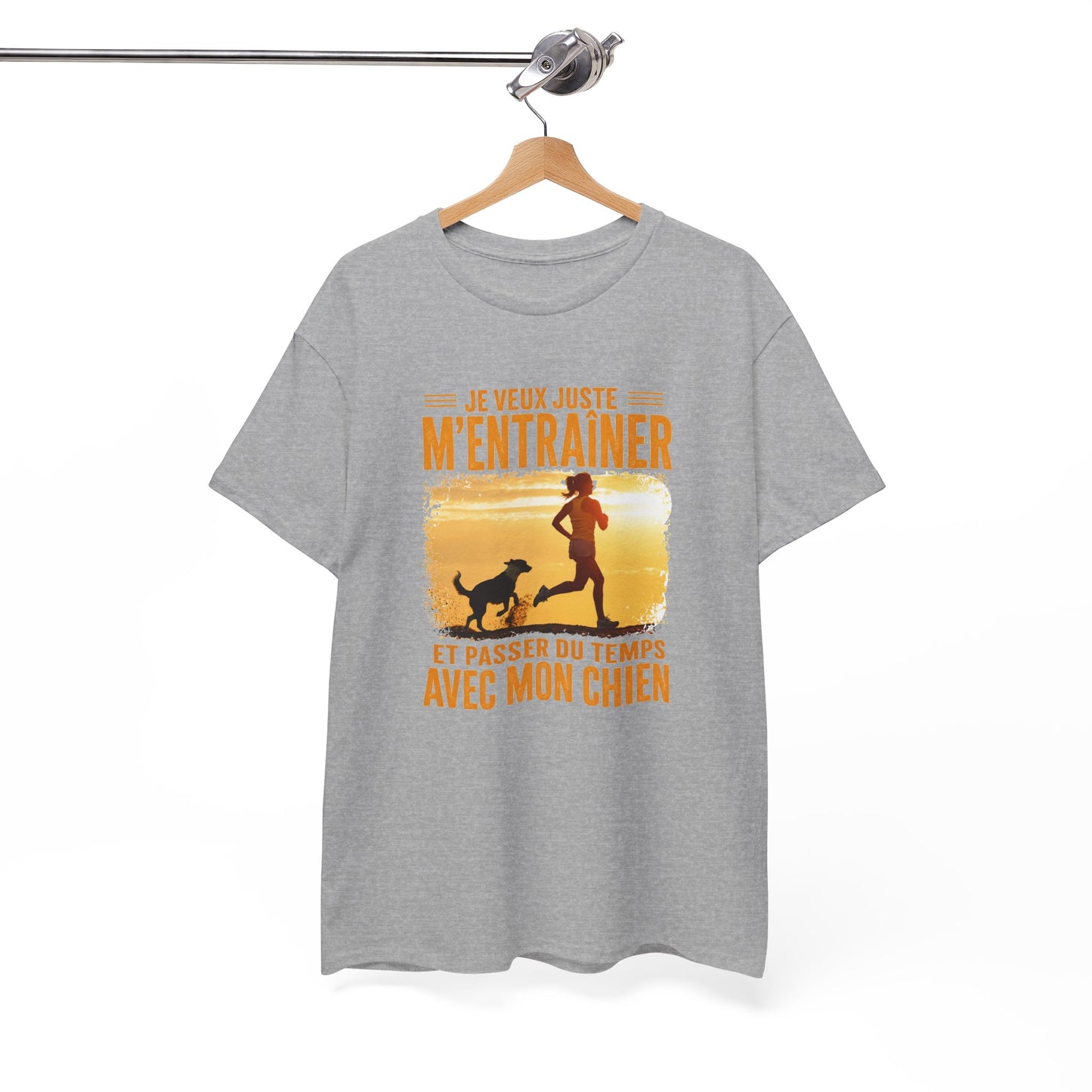 T-Shirt Femme Running avec Chien – Course à Pied Jogging Sport Canin – Cadeau Coureuse Amoureuse des Chiens