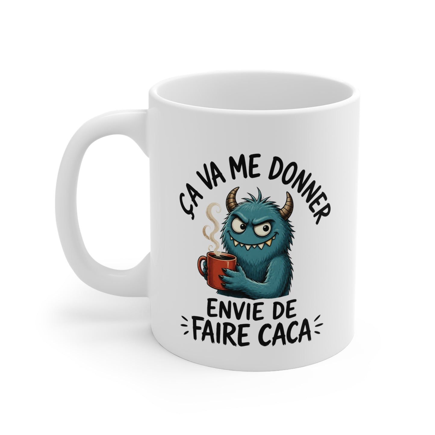 Mug Humoristique Monstre Bleu – Tasse Café Drôle – Cadeau Original Homme et Femme, Collègue Ami