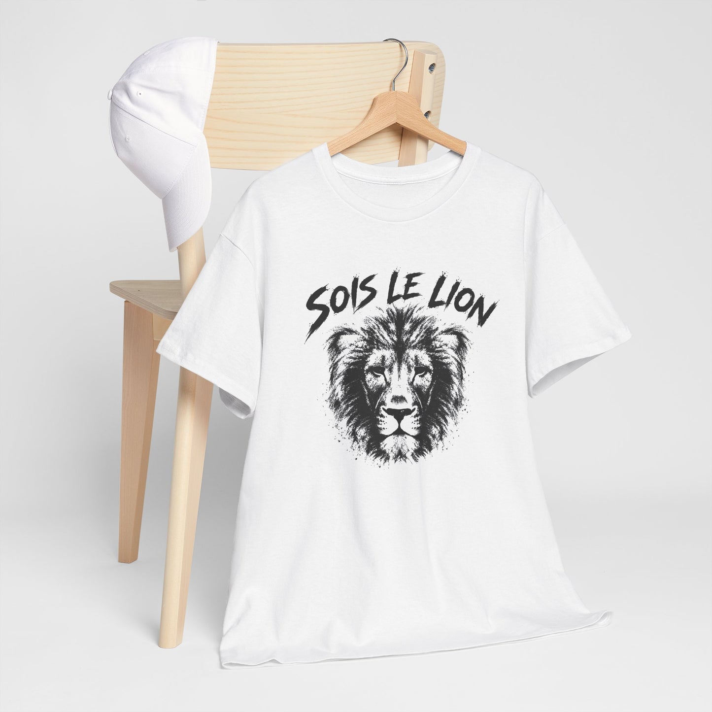 T-Shirt Lion Homme et Femme – Animal Sauvage Force Courage Motivation – Cadeau Amoureux des Lions