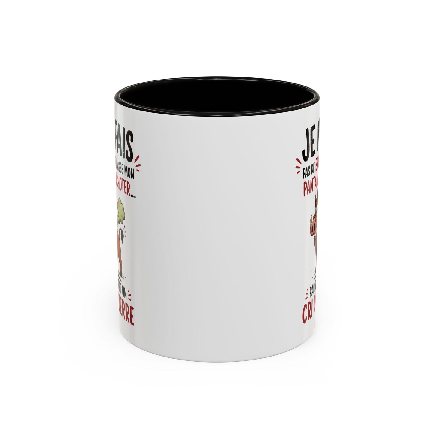 Tasse Je Ne Fais Pas de Bruit Je Laisse Mon Pantalon Chuchoter – Mug Humour Sanglier – Cadeau Homme Femme 325ml