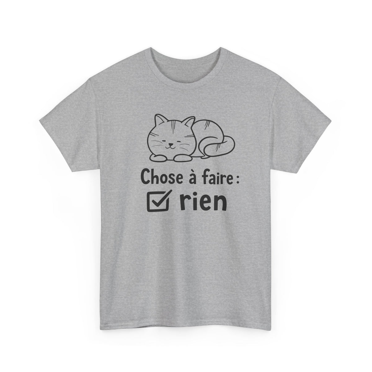 Tee Shirt Chat Homme Femme – Humour Paresse Repos et Sieste – Idée Cadeau Drôle Amoureux des Chats