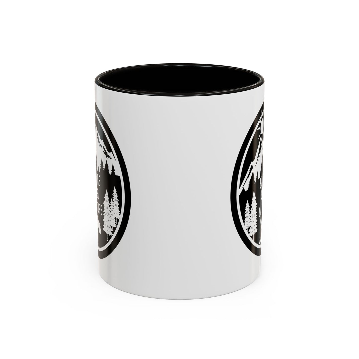 Mug Nature Homme et Femme – Tasse Chien Montagne Forêt Randonnée – Cadeau Amoureux des Animaux et Grands Espaces – Idée Cadeau Camping Aventure Plein Air – 325 ml Noir Bleu Rouge
