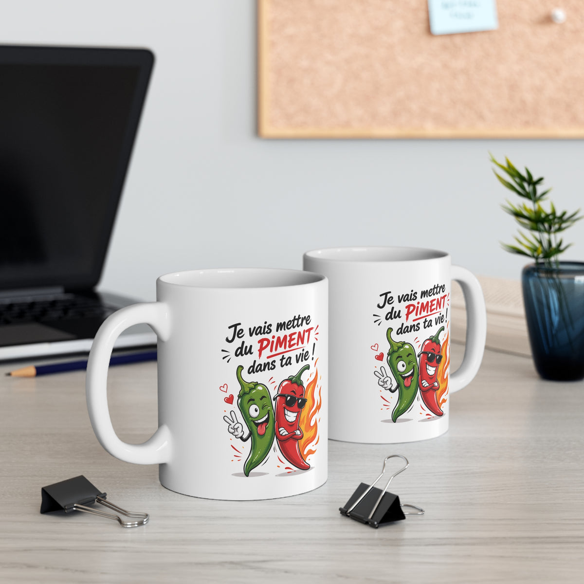 Mug Je Vais Mettre du Piment dans ta Vie – Tasse Humour Piment – Cadeau Drôle et Original Homme Femme