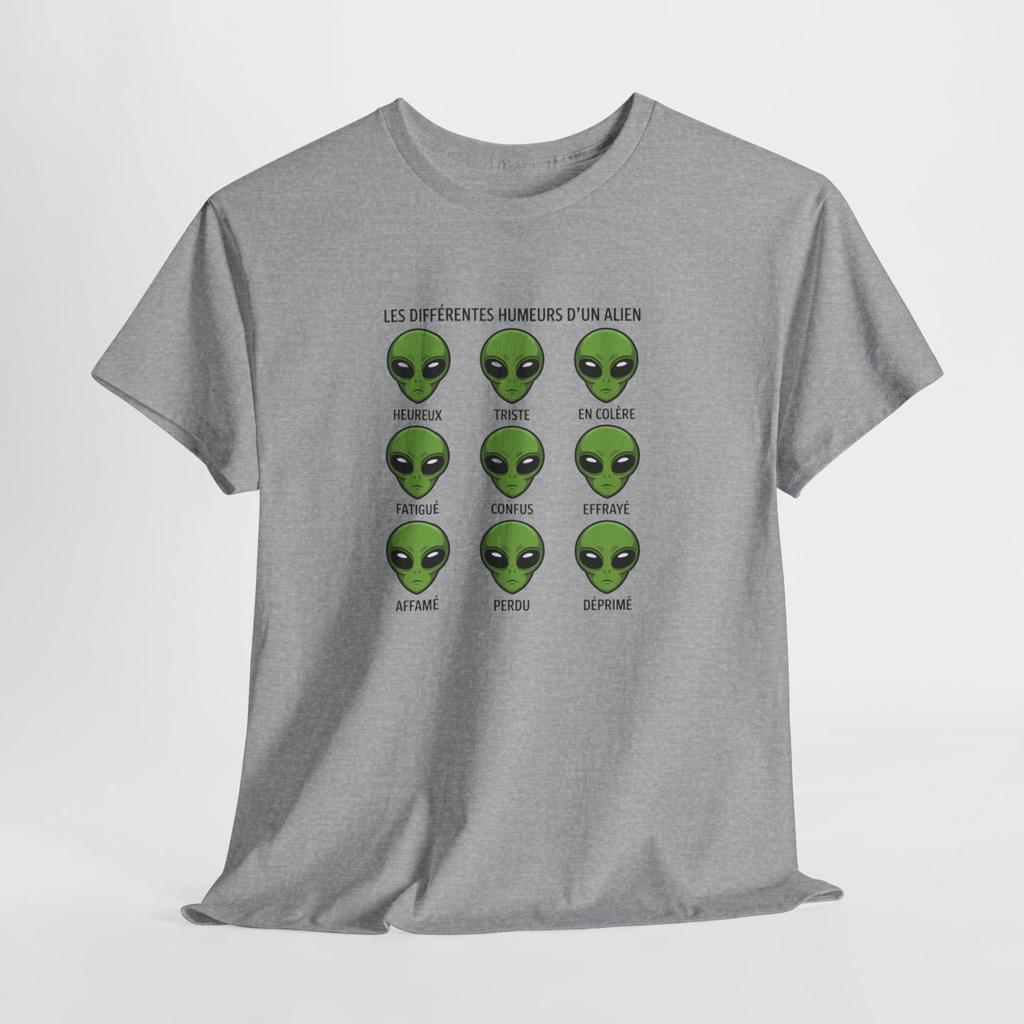 Tee Shirt Humour Alien Les différentes humeurs d’un extraterrestre – Cadeau drôle science fiction
