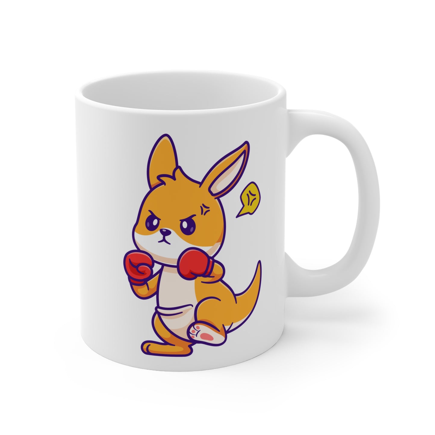 Mug Kangourou Boxeur – Tasse Sportive et Drôle – Cadeau Original Cartoon Céramique 325ml