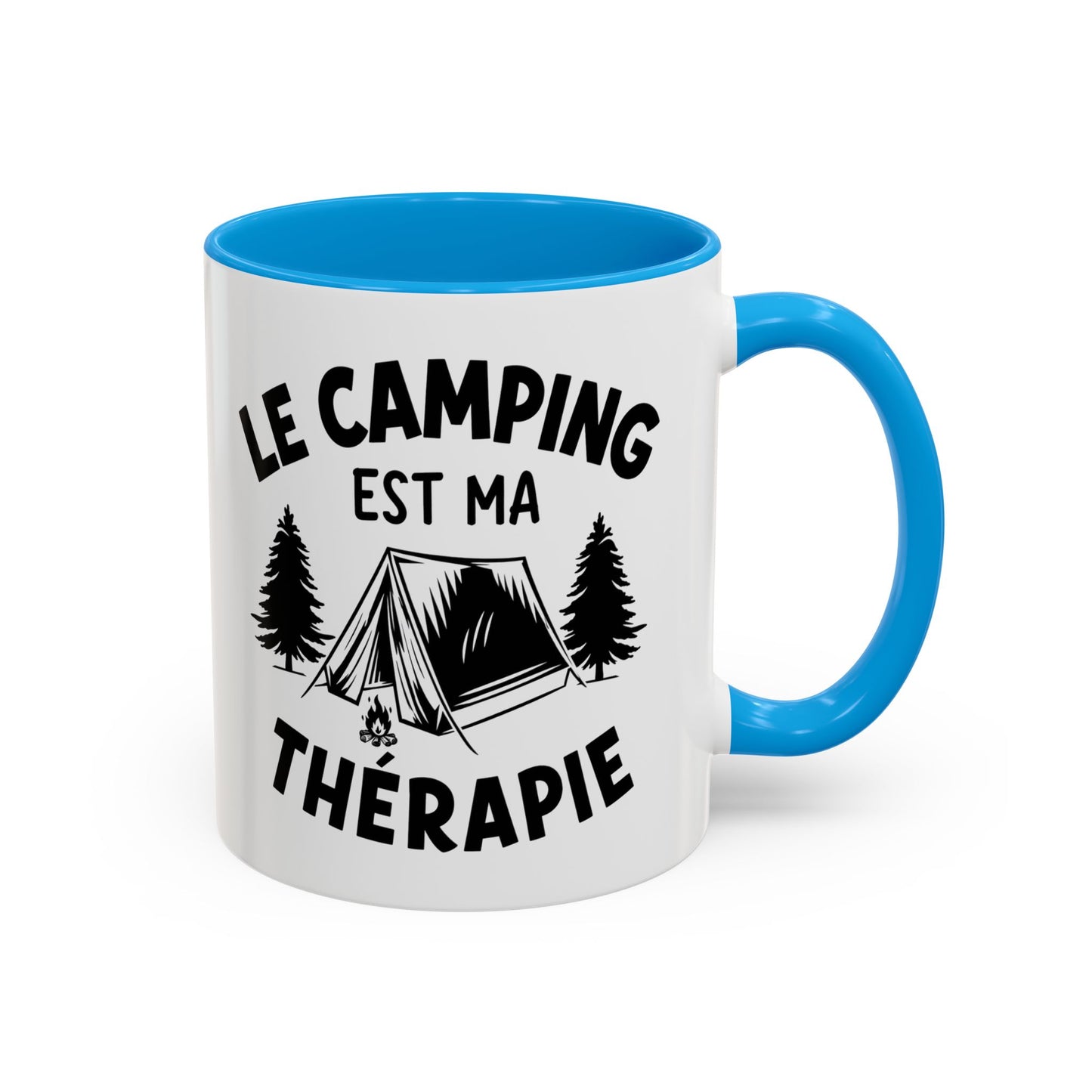 Tasse Camping Homme et Femme – Le Camping est ma Thérapie – Mug Humour Nature Plein Air – Cadeau Original pour Campeur – 325 ml