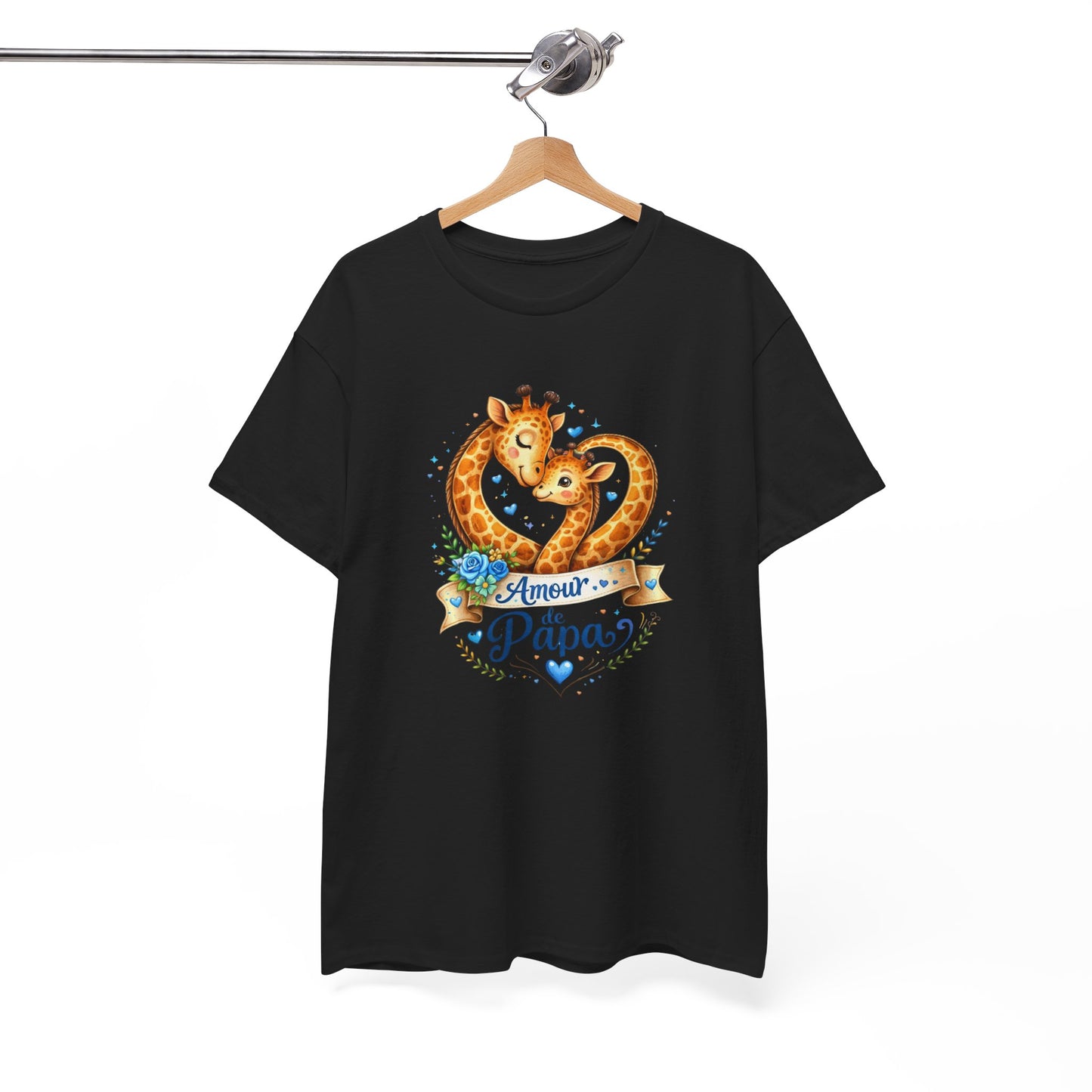 T-Shirt Amour de Papa Girafe – Design Mignon Père Enfant – Cadeau Fête des Pères