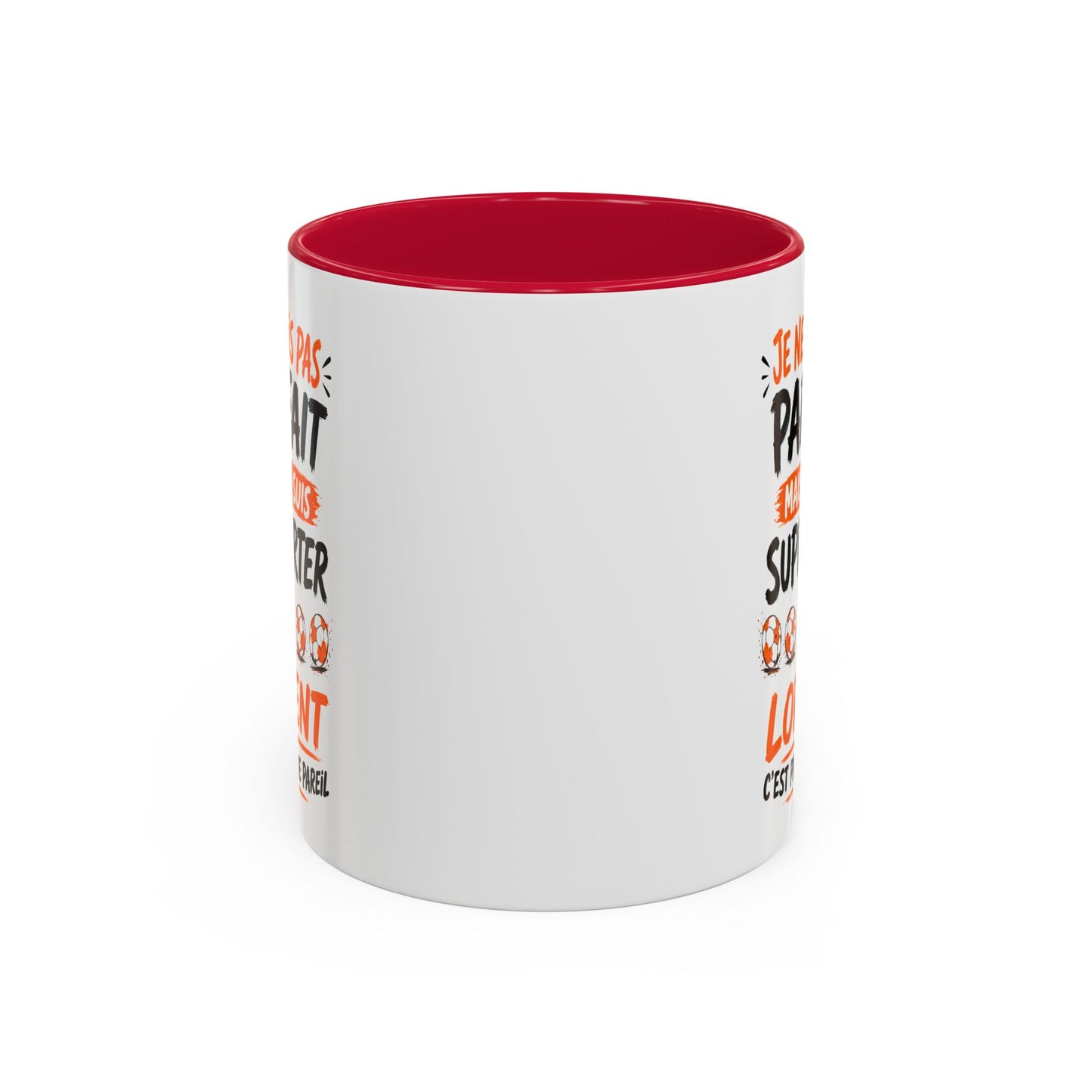Tasse Je Ne Suis Pas Parfait Mais Je Suis Supporter de Lorient – Mug Humour Football Supporter – Cadeau Football 325ml