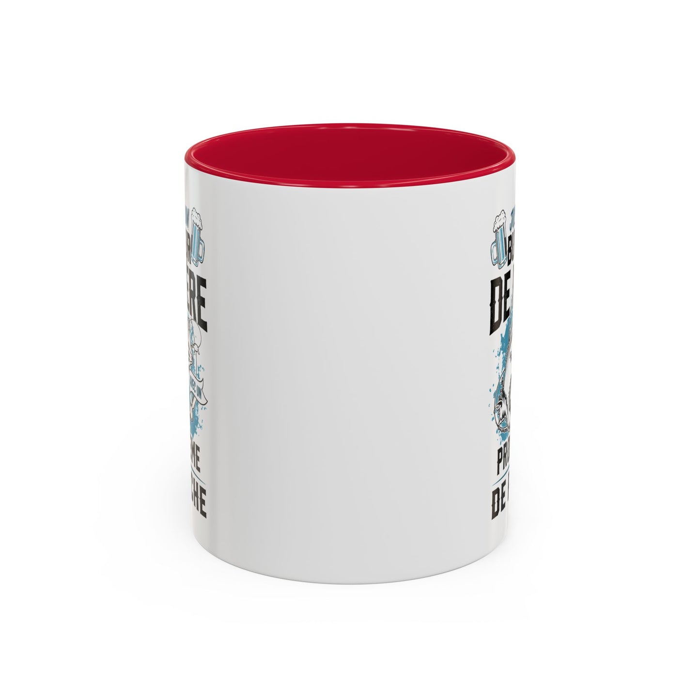 Mug Pêcheur Bière – Tasse Humoristique Poisson – Idée Cadeau Homme Passionné de Pêche – 325 ml Noir Bleu Rouge
