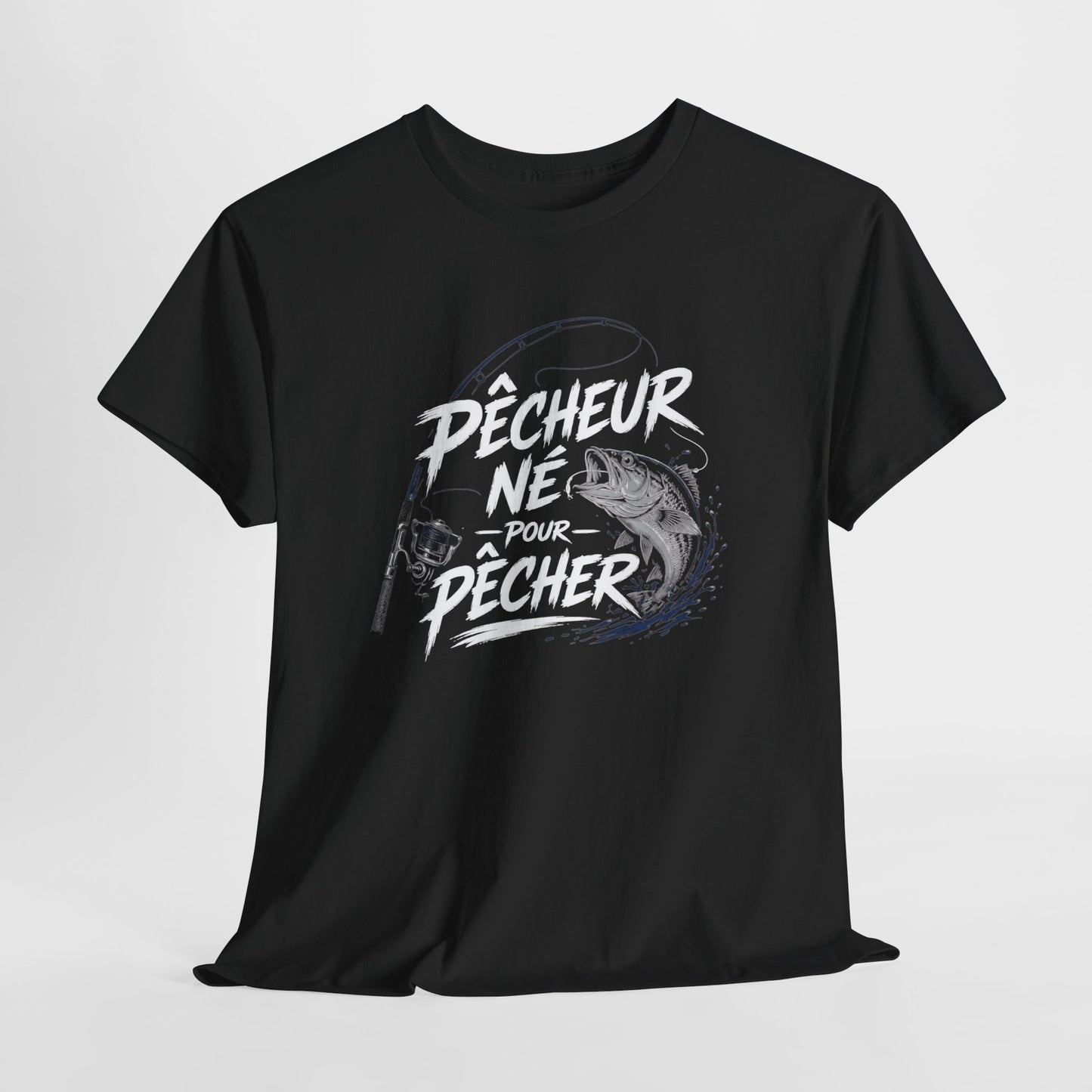Tee Shirt Homme Pêcheur Pêche Sportive Cadeau Pêche Humour Passion Canne à Pêche Poisson Carnassier