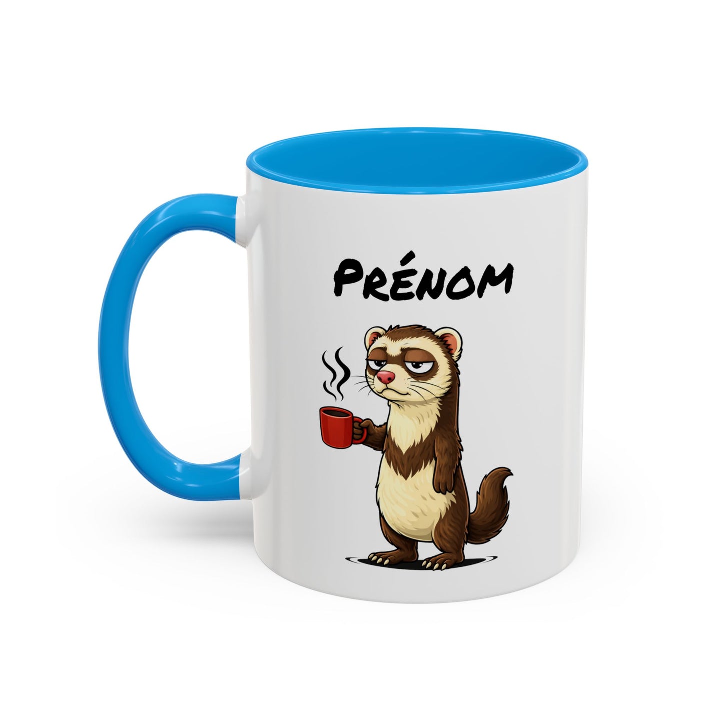 Mug Furet Personnalisable 325ml – Tasse Café Humour Fatigue Matin Drôle Cadeau
