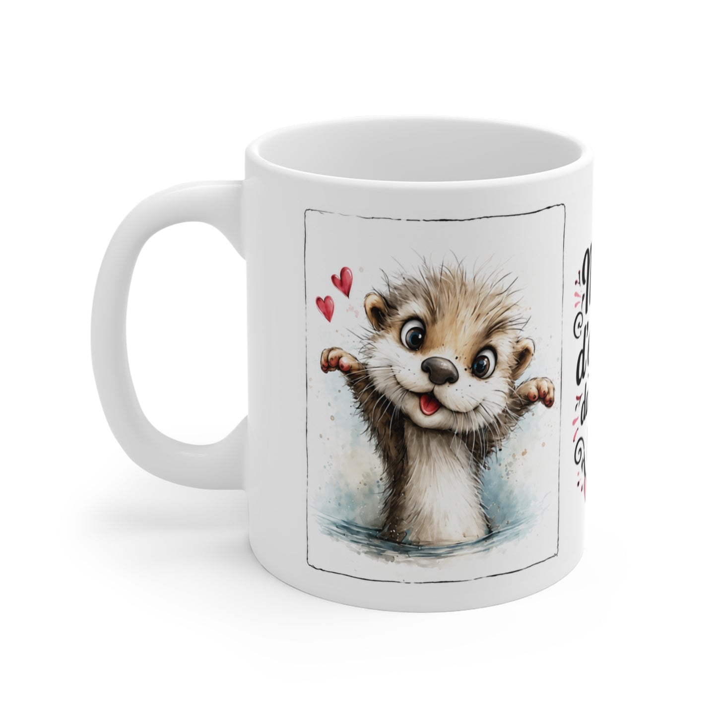 Tasse Merci D’Exister Dans Ma Vie – Mug Loutre Mignonne et Kawaii – Cadeau Amour Homme Femme 325ml