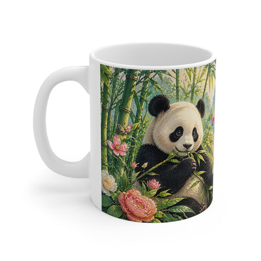 Tasse Panda Bambou et Jardin Japonais – Mug Nature Zen Asiatique – Cadeau Homme Femme Enfant 325ml
