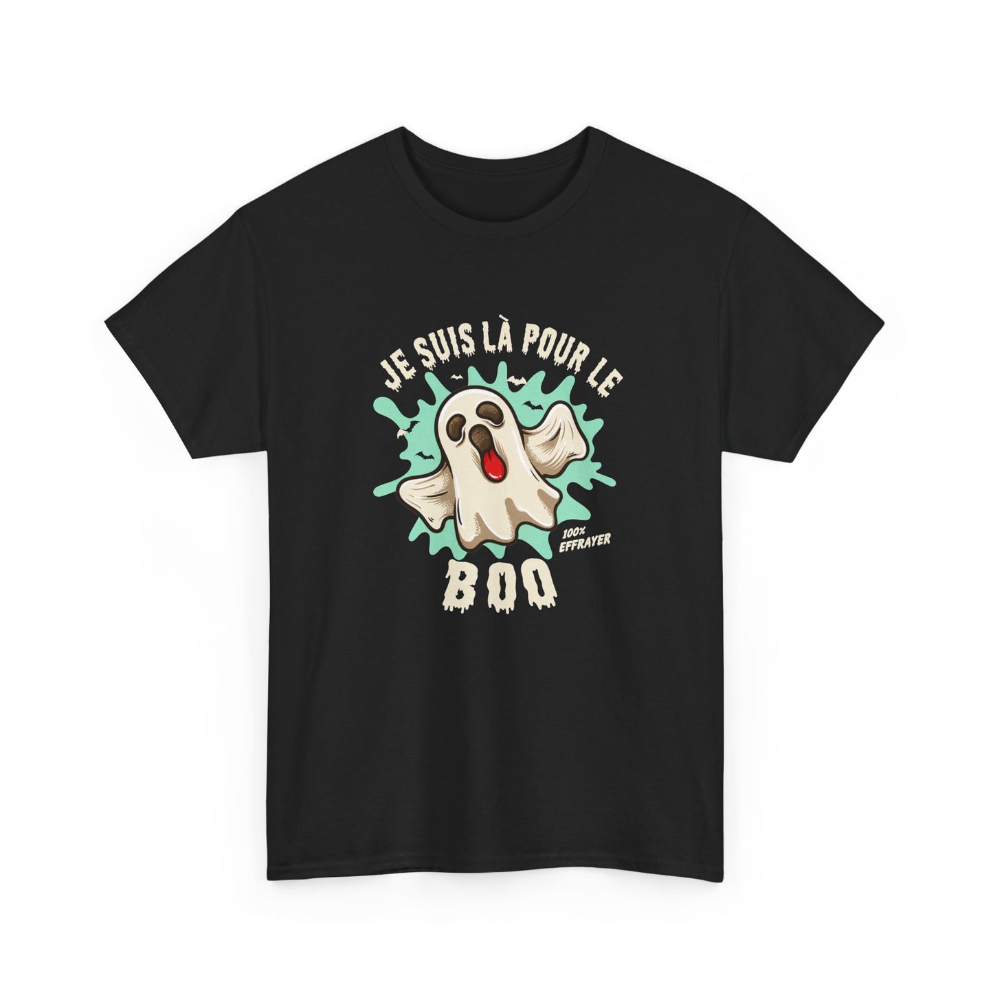 T-Shirt Halloween Homme et Femme – Fantôme Effrayant Humour – Cadeau Original Fête Halloween
