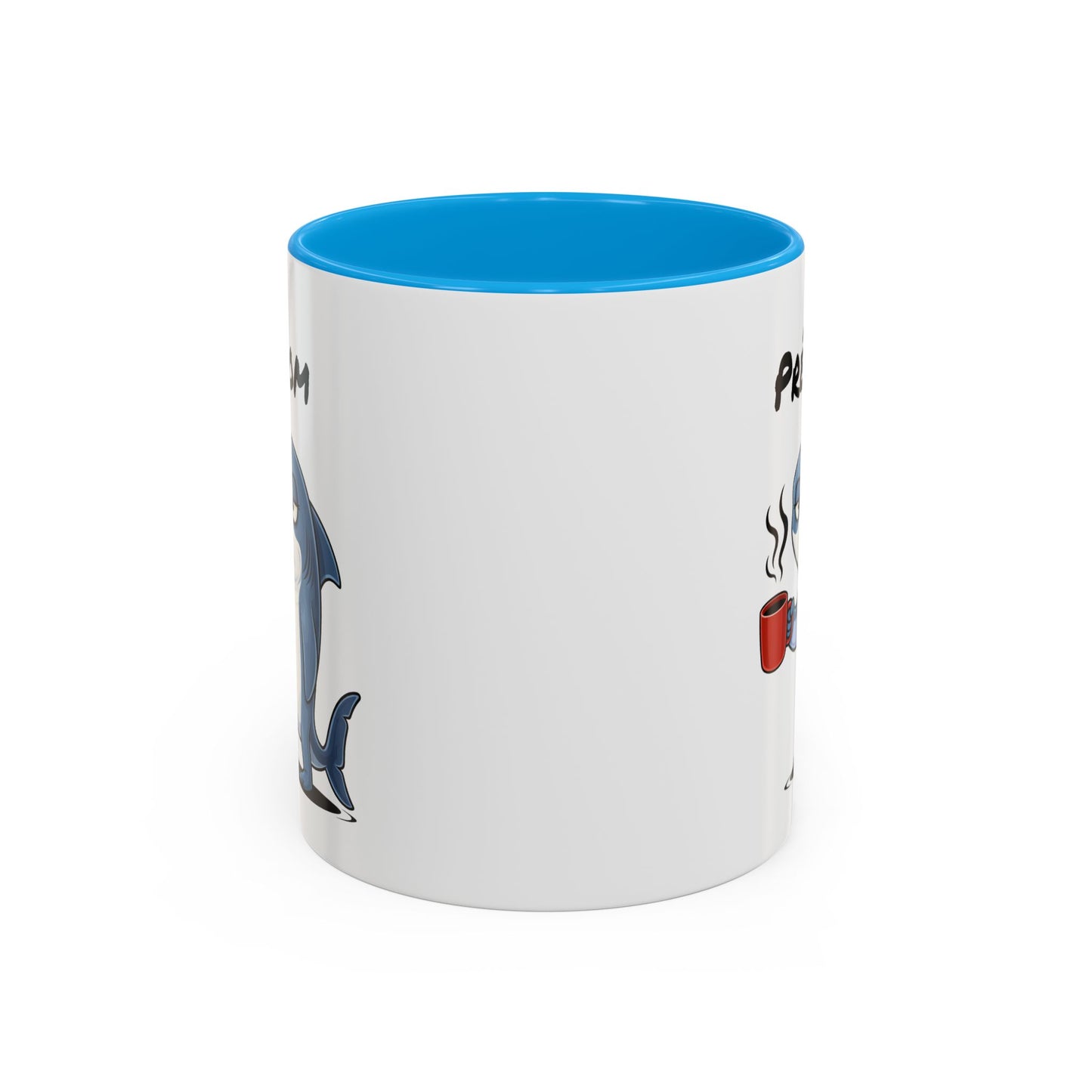 Mug Requin Fatigué Personnalisable 325ml – Tasse Café Humour Animal Drôle Mignon Réveil Difficile