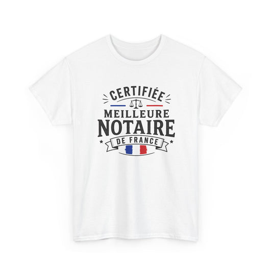 Tee Shirt Femme Notaire Cadeau Humour Métier Droit Justice Professionnelle Juridique Étude Notariale France
