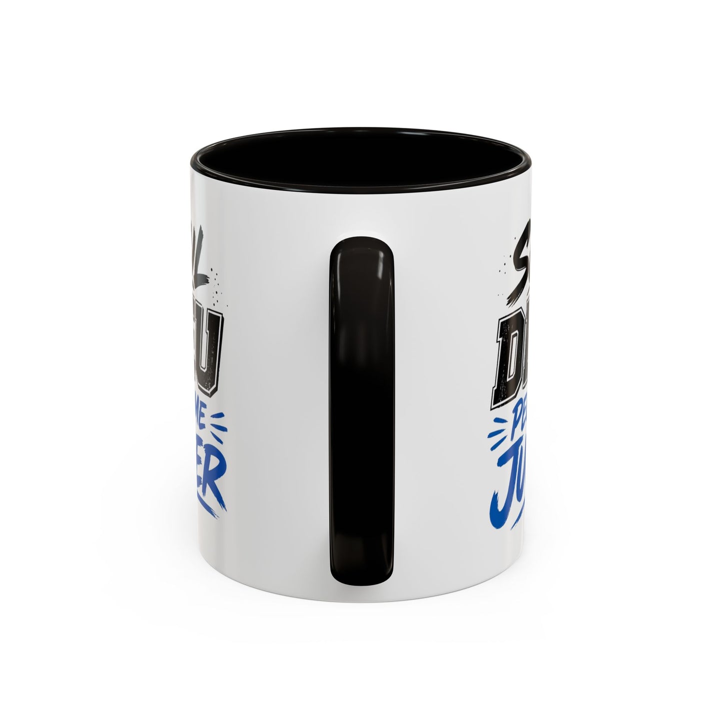 Mug Citation Seul Dieu Peut Me Juger – Tasse Humour et Caractère – Cadeau Original Fun Céramique 325ml Noir Bleu