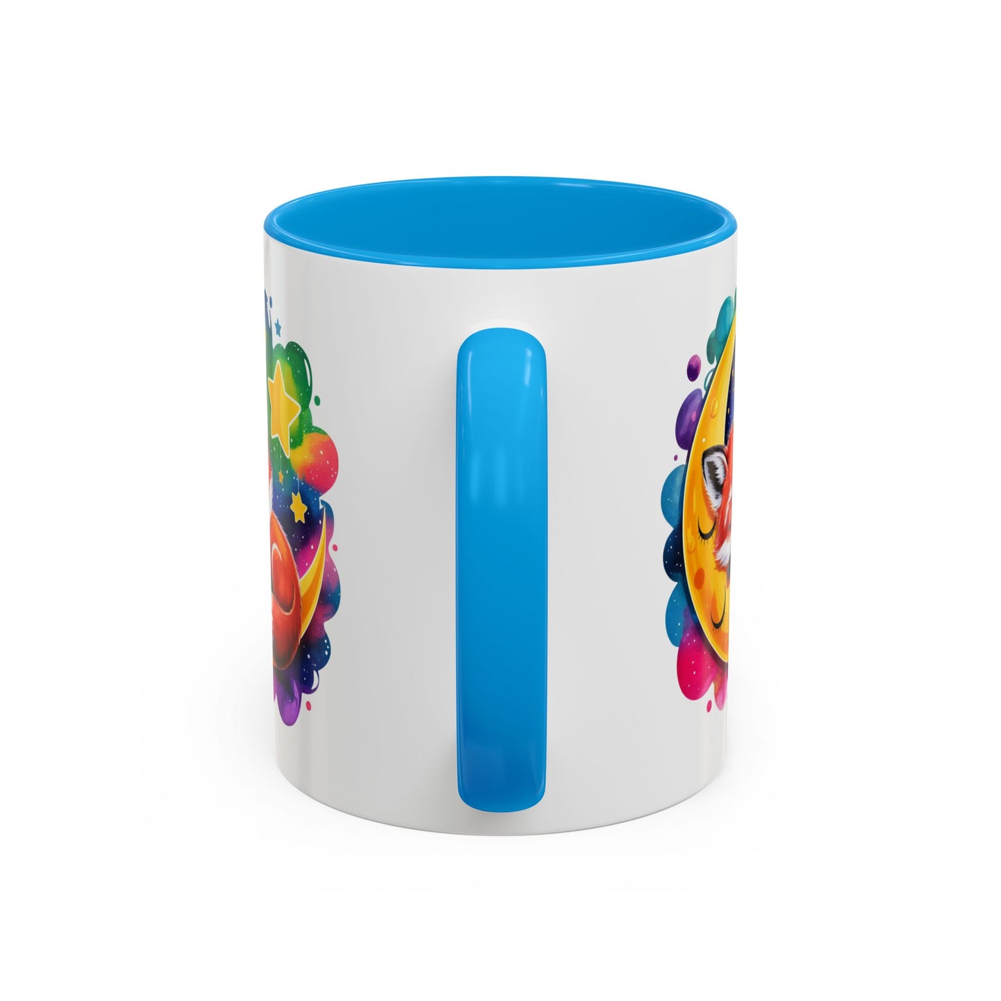 Mug Renard sur la Lune – Tasse Nuit Étoilée Kawaii – Cadeau Mignon et Relaxant – Céramique 325ml