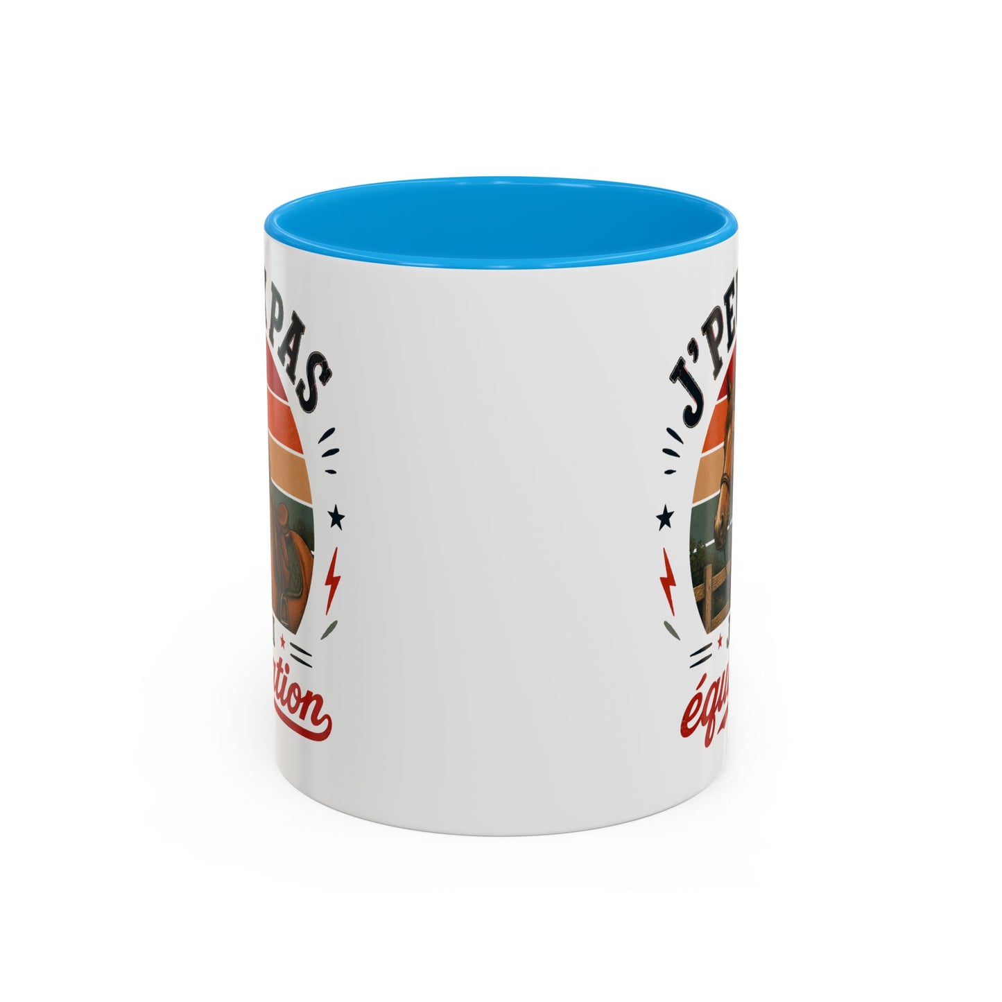 Tasse J’Peux Pas J’Ai Équitation – Mug Humour Cheval Vintage – Cadeau Cavalière Cavalier 325ml