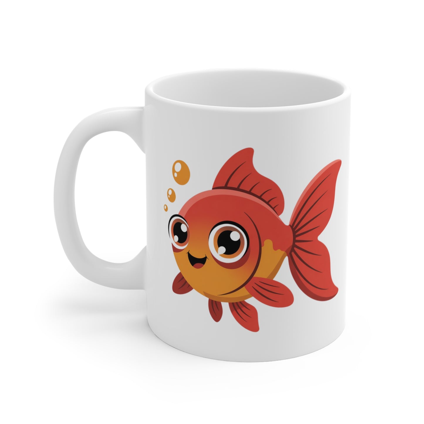 Mug Personnalisable Poisson Rouge Kawaii – Tasse Mignonne et Colorée – Cadeau Enfant ou Adulte 325ml