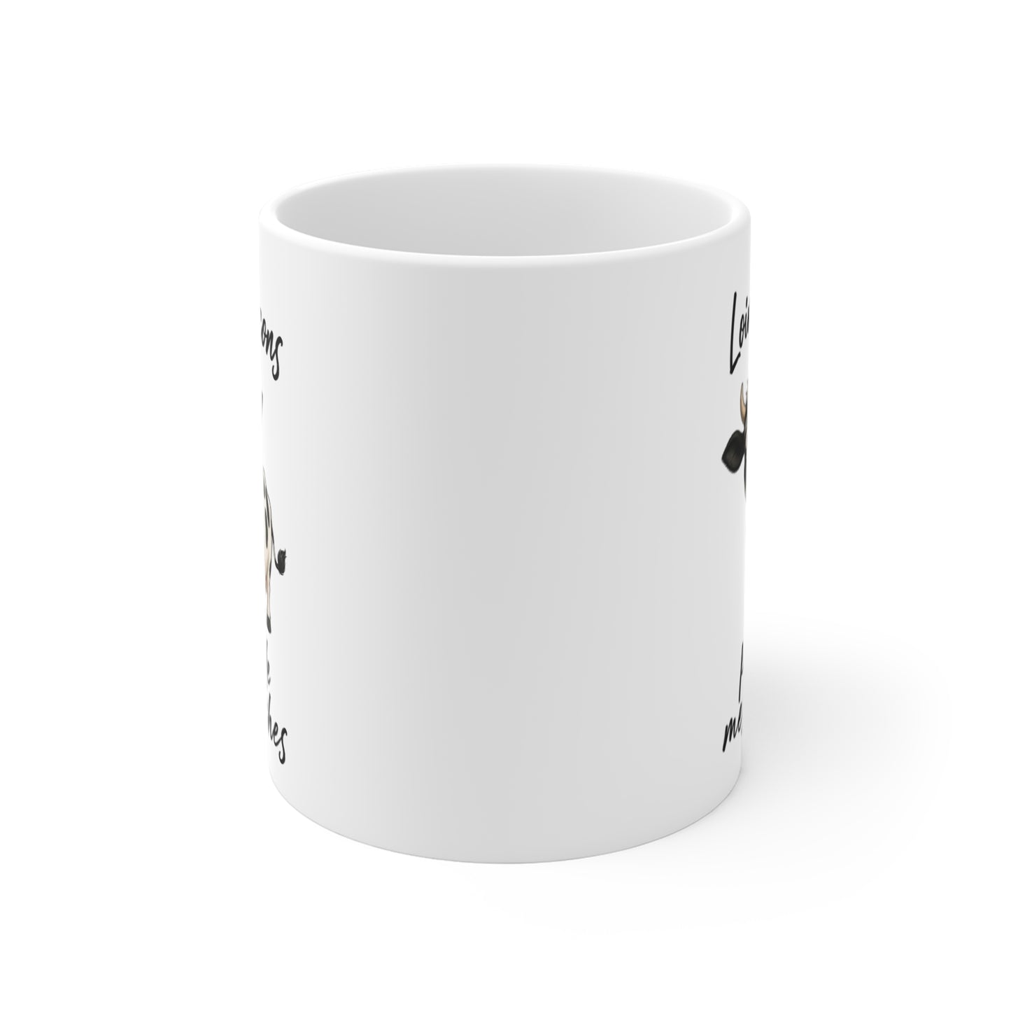 Tasse Loin Des Cons Près De Mes Vaches – Mug Vache Humoristique – Cadeau Humour Homme Femme 325ml