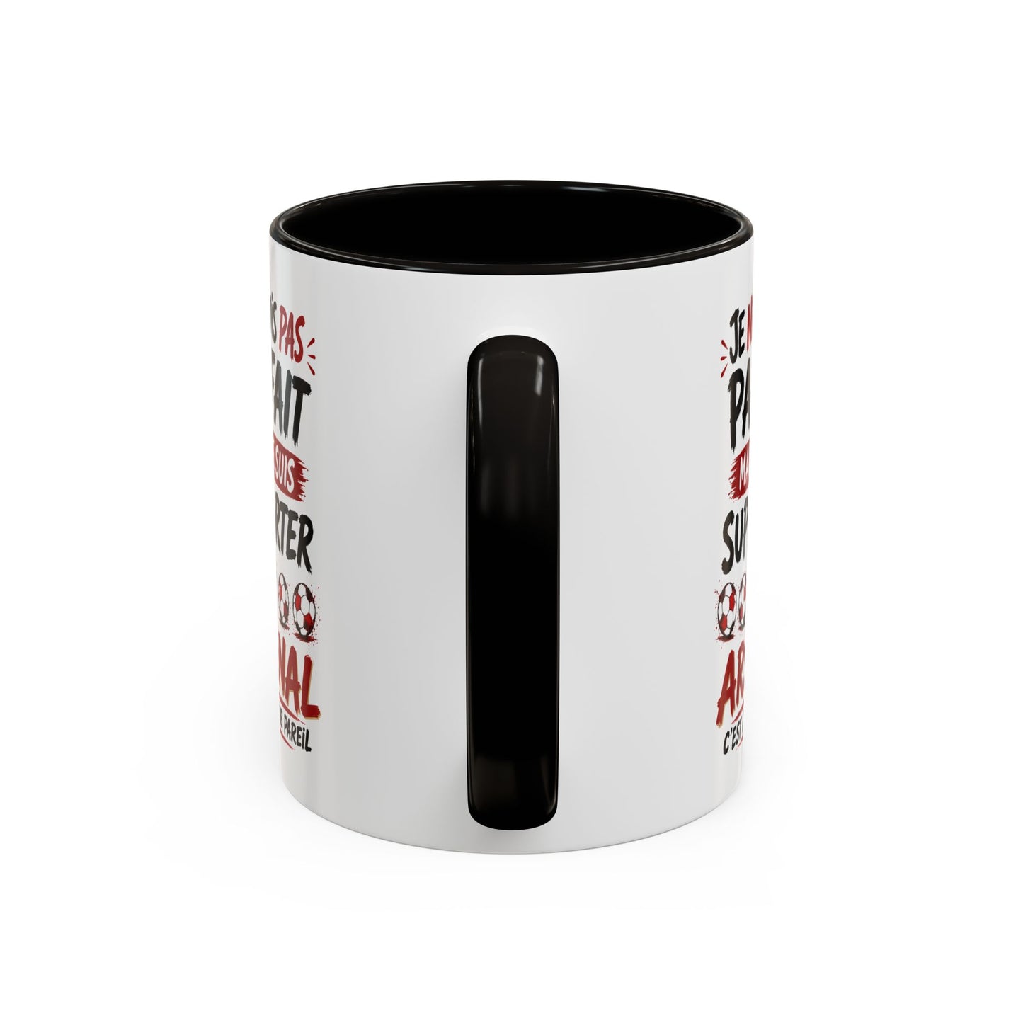 Tasse Je Ne Suis Pas Parfait Mais Je Suis Supporter d’Arsenal – Mug Humour Football Supporter – Cadeau Football 325ml