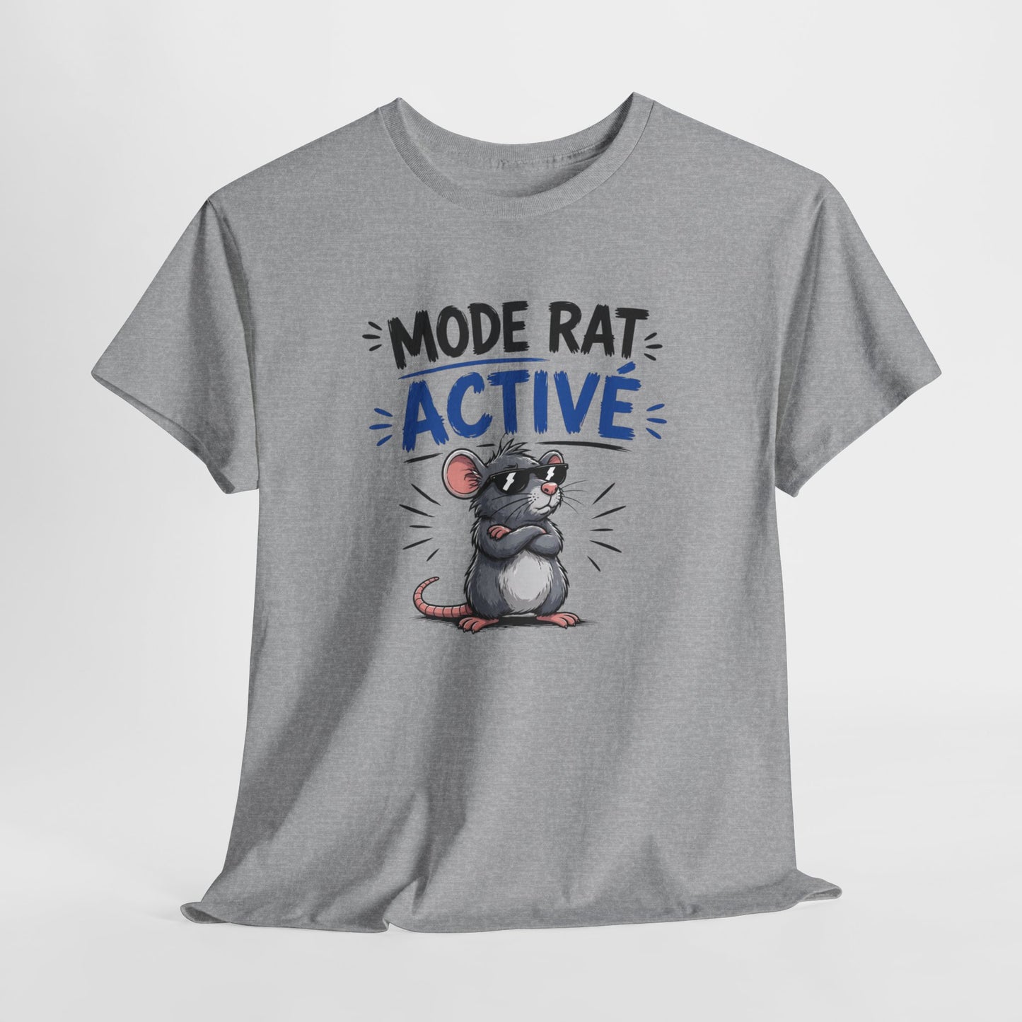 T-Shirt Humour Mode Rat Activé – Tee Shirt Drôle Animal Cool Lunettes – Cadeau Original Homme Femme