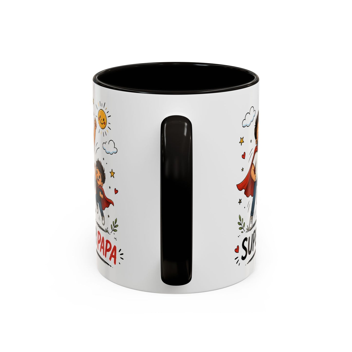 Tasse Super Papa Héros – Mug Père Fils Super Héros – Cadeau Papa Fête Des Pères Anniversaire 325ml