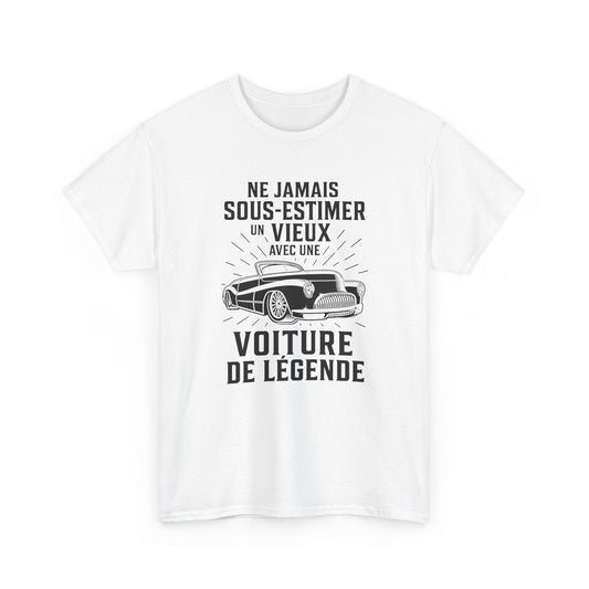 T-Shirt Voiture Ancienne Homme et Femme – Cadeau Passionné Automobile Vintage – Humour Auto de Légende – Collectionneur Mécanique