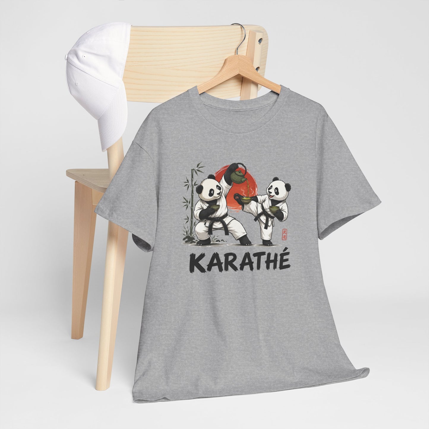 Tee Shirt Homme et Femme Panda Karaté Arts Martiaux Thé Humour Japonais Combat Sportif Original Cadeau