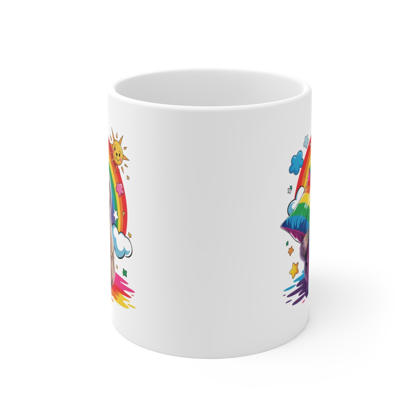 Mug Paresseux Kawaii avec Coussin Arc-en-Ciel – Tasse Sloth Cute et Colorée – Design Animal Mignon et Relaxant – Cadeau Original pour Enfants, Filles et Amoureux des Paresseux – Céramique 325ml...