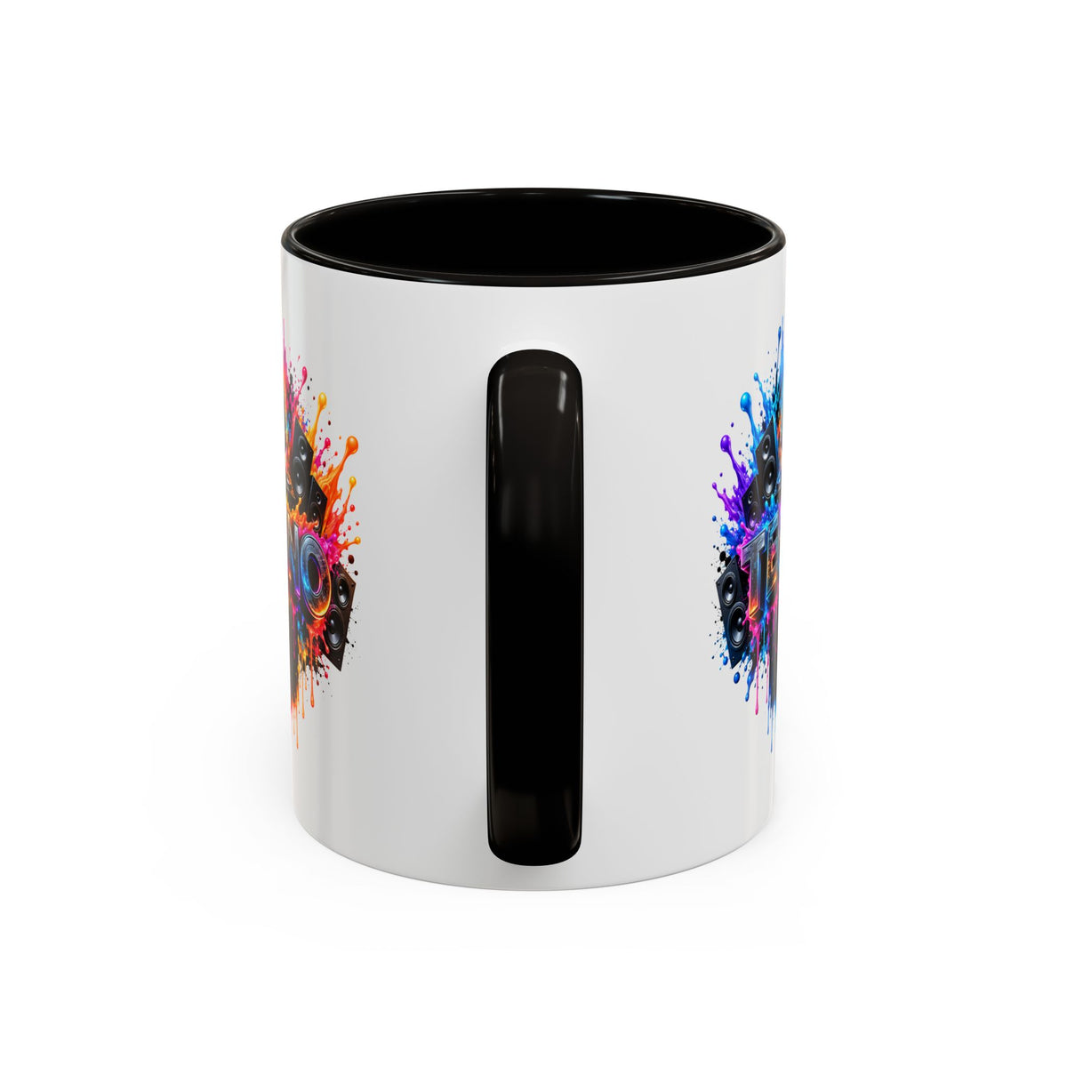 Mug Techno DJ Coloré – Tasse Musique Électronique avec Platines et Enceintes – Cadeau Original Amateur de Techno et de Soirées
