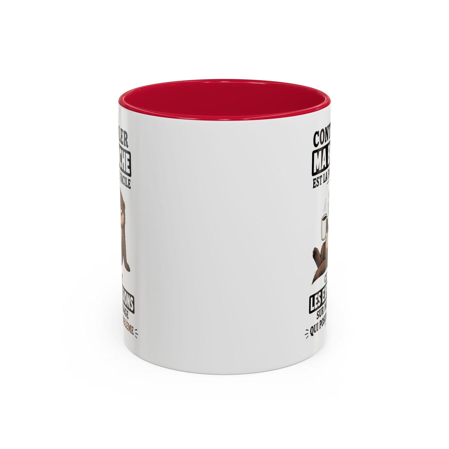 Mug Humoristique – Tasse Loutre Blasée – Cadeau Original Homme et Femme, Collègue, Ami, Famille – 325 ml Noir Bleu Rouge