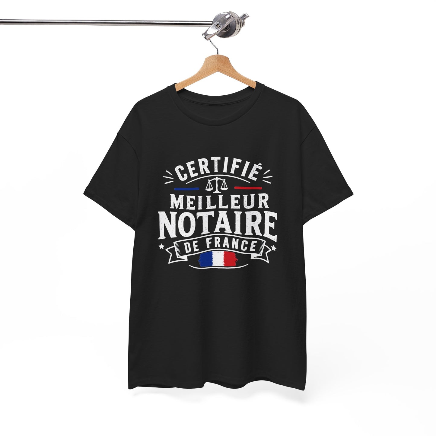 Tee Shirt Homme Notaire Cadeau Humour Métier Droit Justice Professionnel Juridique Étude Notariale France