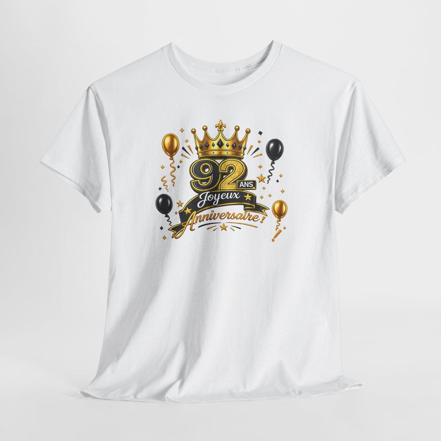 Tee Shirt Anniversaire 92 Ans Homme et Femme – Joyeux Anniversaire – Cadeau 92 Ans